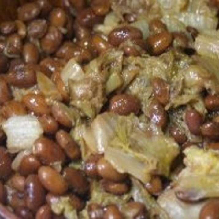 金時豆と白菜の醤油煮